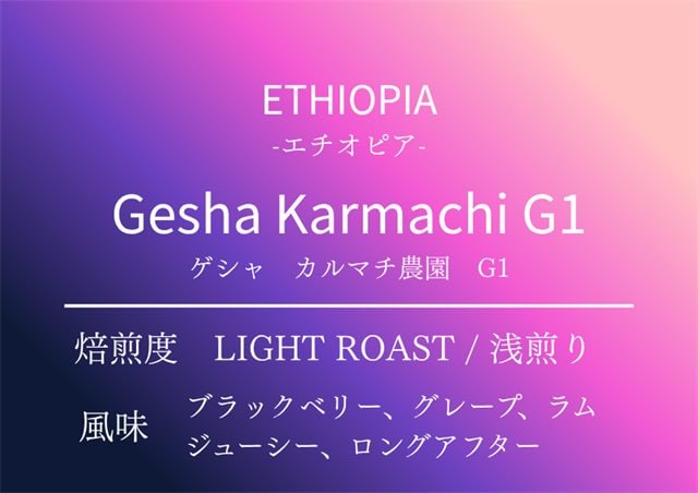 エチオピア ゲシャ カルマチ（シングルオリジン）